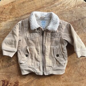 Tan Corduroy Jacket Lined Sherpa Collar || Old Navy